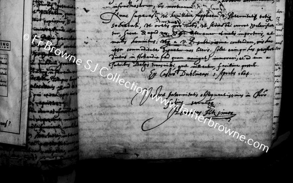 COPY NEGS THE FR.FITZSIMON'S LETTERS COPIED FOR LUDERG BRELER